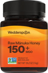 Wedderspoon jar front view showing product and size, clear branding benefit