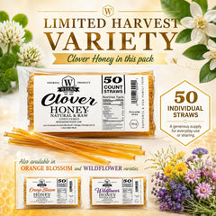 Close-up of Weeks Honey Farm honey drip highlighting raw clover flavor and texture
