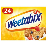 Weetabix front packaging showing the 24 biscuits and clear nutrition benefits