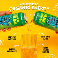 WEIRD top-open can view showing ready-to-drink convenience and freshness