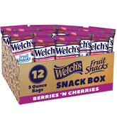 Welch's front pack showing Berries 'N Cherries branding and sharing size convenience