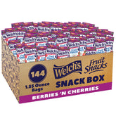 Welch's front packaging showing bulk 144-count for easy stocking benefit