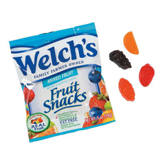 Welch's front packaging showing mixed fruit variety and bulk count for quick identification