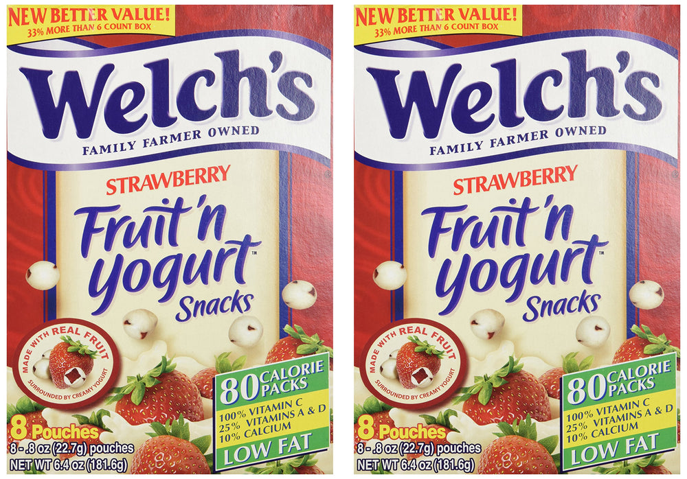 Welch's front packaging view showing pouch convenience and easy-grab snack