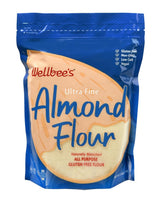 Wellbee's front package view showing 2 lb almond flour for pantry convenience