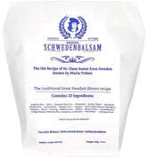 WellbeingHerbs front packaging showing Swedish Bitters mix and clear product label for easy identification