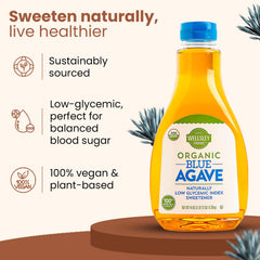Wellsley Farms agave syrup pouring close-up demonstrating smooth texture and easy pour