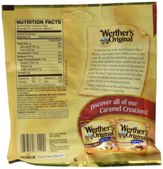 Werther's Original close-up of unwrapped candy highlighting creamy texture and buttery flavor
