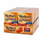 Werther's Original front packaging showing resealable box and brand benefit
