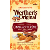 Werther's Original front bag showing cinnamon crème caramel and brand for delicious gifting