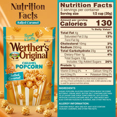 Bowl of Werther's Salted Caramel popcorn in use offering balanced sweet-salty enjoyment benefit