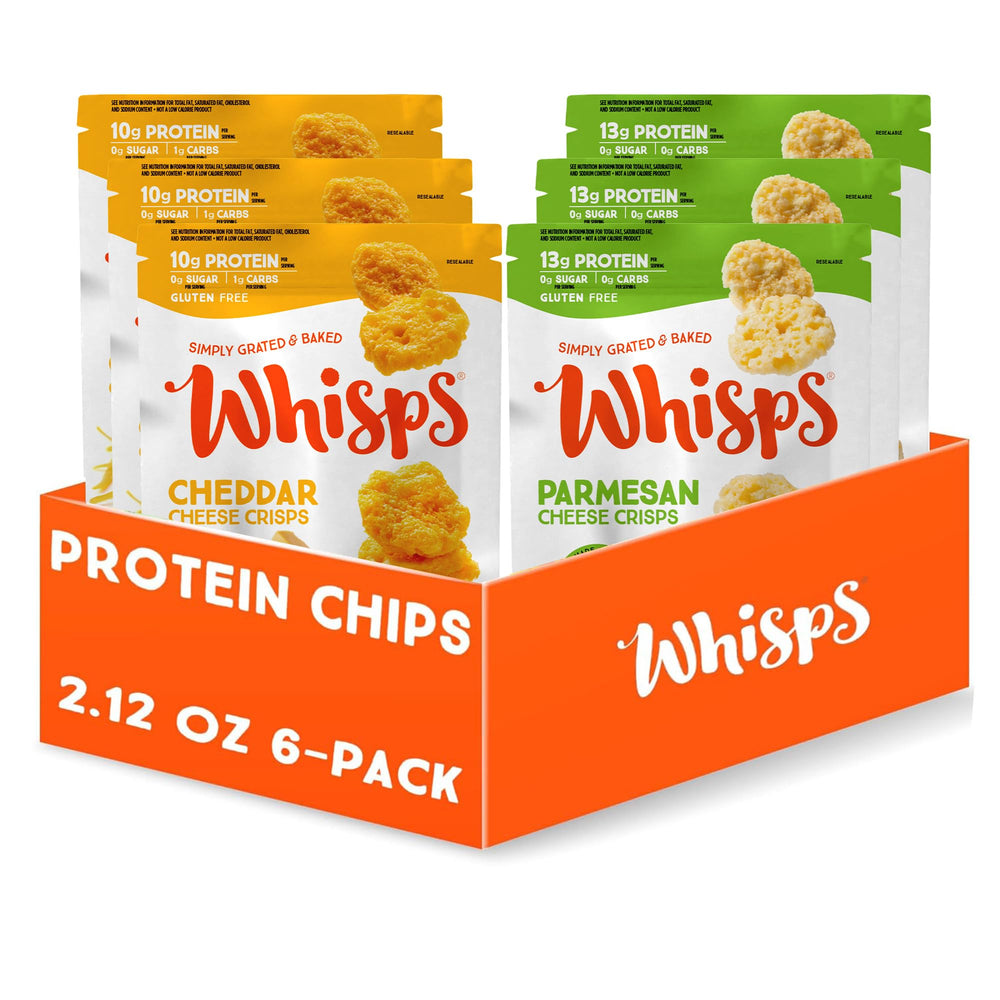 Whisps front packaging showing variety pack and convenience