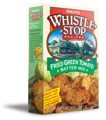 Whistle Stop batter mix box front showing brand and Southern recipe benefit