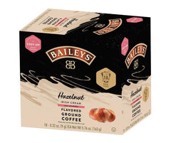 White Coffee Bailey's front packaging showing pods and flavor benefits