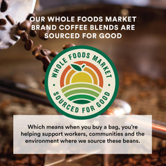 Whole Foods Market close-up of ground coffee texture for consistent extraction