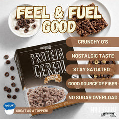 Wholesome Provisions close-up of cocoa cereal texture offering satisfying crunch
