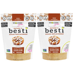 Wholesome Yum Besti Brown front packaging showing product benefit of brown sugar replacement