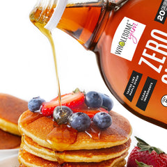 Wholesome Yum bottle label detail showing ingredients and natural flavors