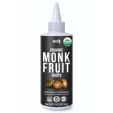 WHYZ bottle front label showing organic monk fruit benefits and clear branding