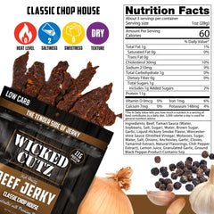 Wicked Cutz open bag with jerky pieces ready to eat benefit