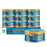 Wild Planet front packaging showing 5oz can and sea salt, clear sustainable sourcing benefit