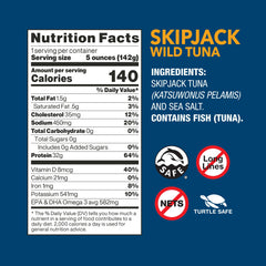 Wild Planet close-up of tuna texture showing firm flakes and clean ingredients benefit