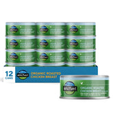 Wild Planet front packaging showing organic roasted chicken and sea salt benefit convenience