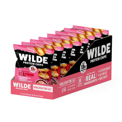 Wilde close-up of chip texture highlighting thin crispness and protein-packed crunch