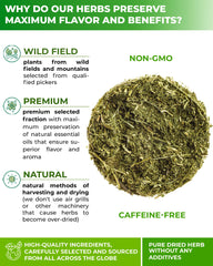 WILDFIELD HERBS dried nettle leaf texture showing whole-leaf aroma