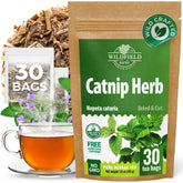 WILDFIELD HERBS front box packaging showing sealed 30-count and clear labeling benefit freshness
