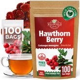 WILDFIELD HERBS front box showing 100 tea bags and brand labeling, convenient supply