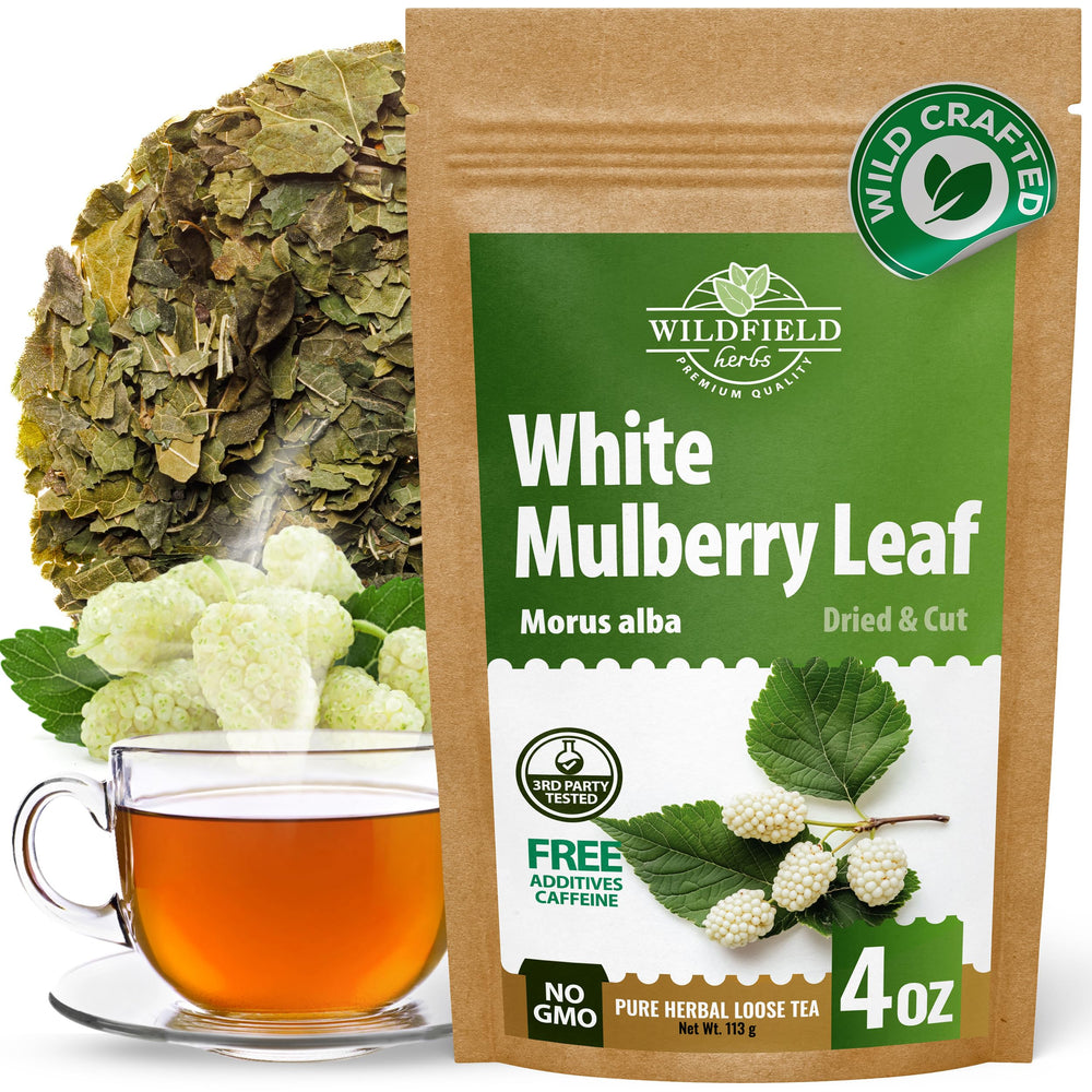 WILDFIELD HERBS front packaging showing sealed 4 oz bag and clear label benefits