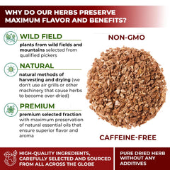 WILDFIELD HERBS jarred root pieces showing storage and portioning convenience benefit