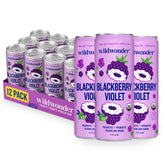 Wildwonder front can showing label and berry-violet flavor for refreshing taste