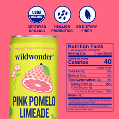 Wildwonder chilled can held in hand demonstrating portability and refreshment