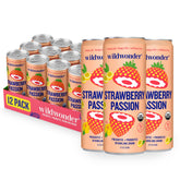 Wildwonder front view of can showing Strawberry Passion branding and vibrant design