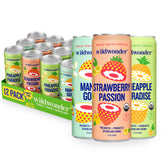Wildwonder front packaging showing 12-pack and tropical branding for grab-and-go refreshment