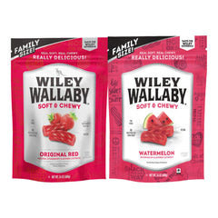 WILEY WALLABY front packaging showing strawberry and watermelon flavors and portion size