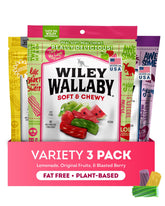 WILEY WALLABY front packaging showing all three 10oz bags and variety