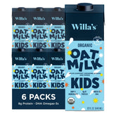 Willa's front packaging 32oz carton showing label and benefits