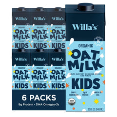 Willa's front packaging 32oz carton showing label and benefits