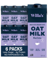 Willa's front packaging showing 32oz carton and clear branding for convenience