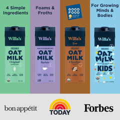 Willa's oat milk splash showing creamy texture and natural color