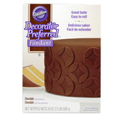 Wilton chocolate fondant box front showing product and ready-to-use benefit