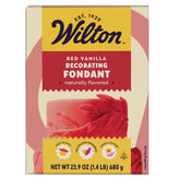 Wilton red fondant front packaging showing brand and ready-to-roll convenience
