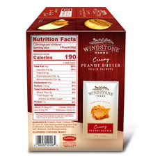 Windstone Farms packet spread on cracker illustrating quick snack convenience