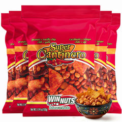WINNUTS front packaging showing bold cantinero mix, ready-to-serve appeal