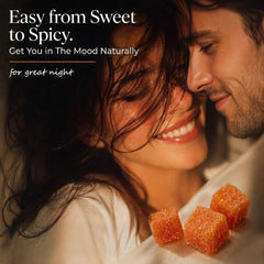 WINYEL close-up of gummy cube texture highlighting soft chew and spice appeal