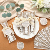 Woanger front packaging showing 60 complete favor bags and benefits of ready-to-use presentation