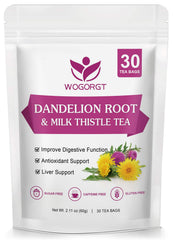 WOGORGT front packaging showing 30 tea bags and product benefits